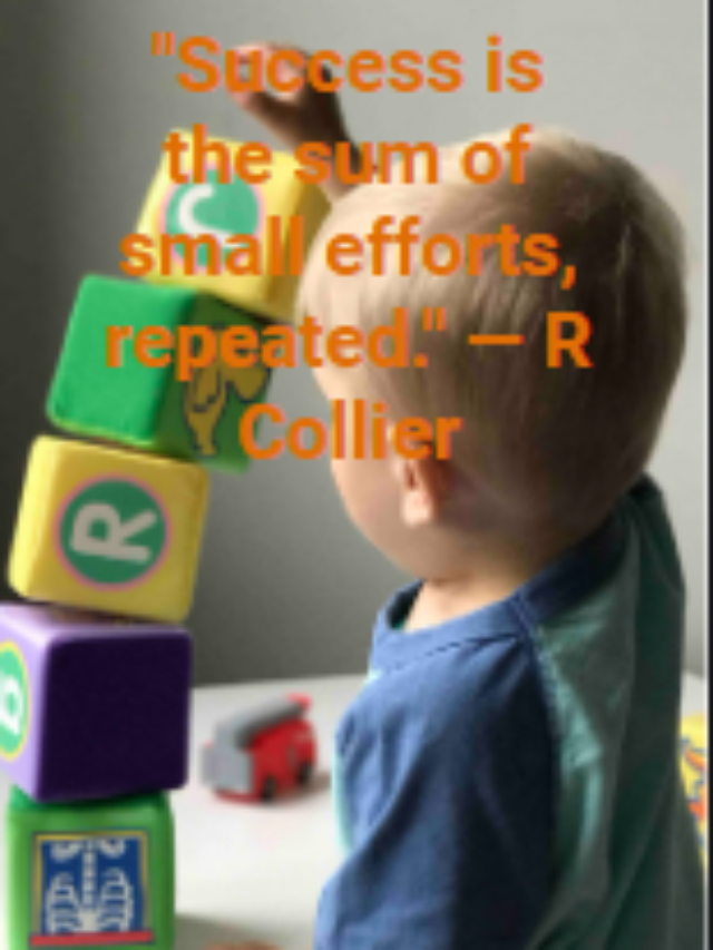 “Success is the sum of small efforts, repeated.” — R Collier