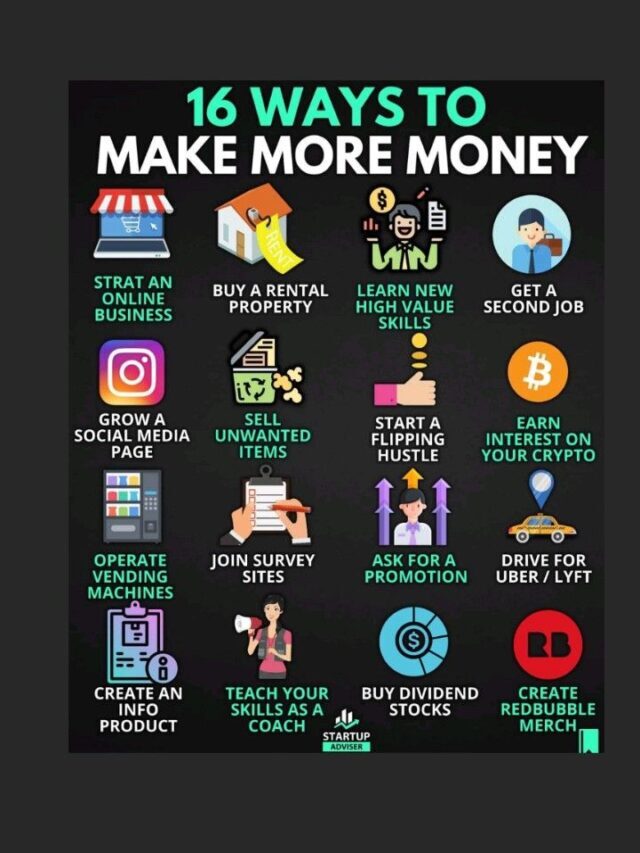16 WAYS TO MAKE MORE MONEY