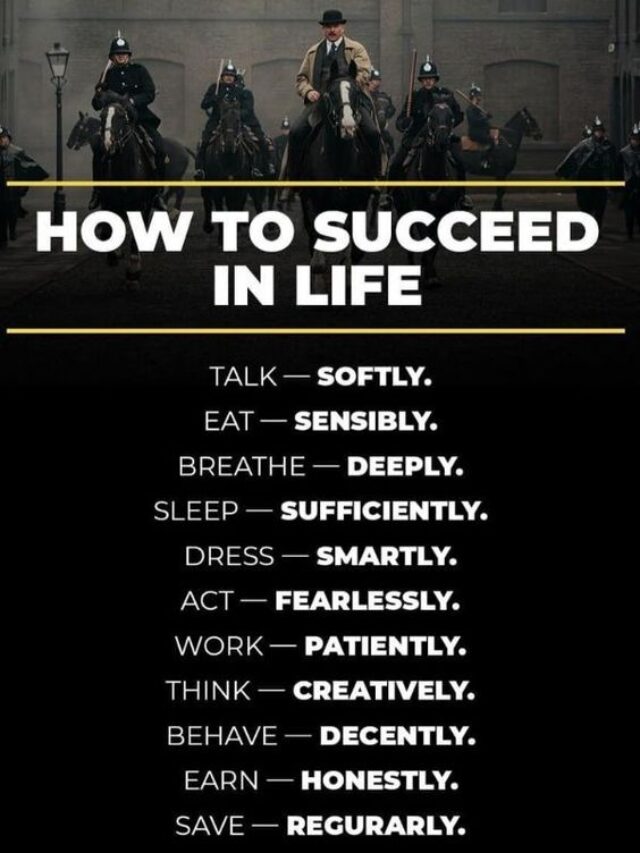 HOW TO SUCCEED IN LIFE